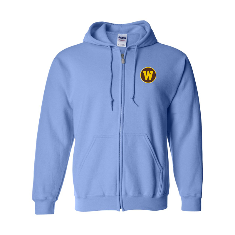 Men's  Western Michigan Broncos  Gildan  Heavy Blend Full Zip Hooded Sweatshirt